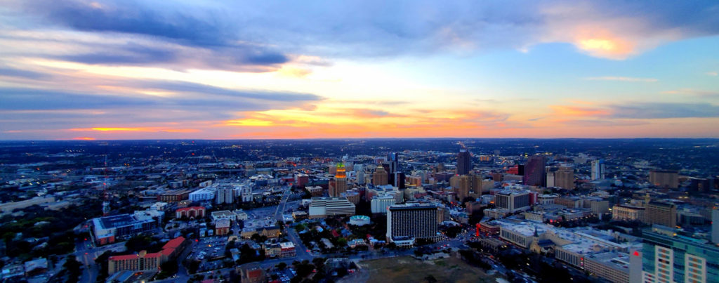 San Antonio skyline at dusk